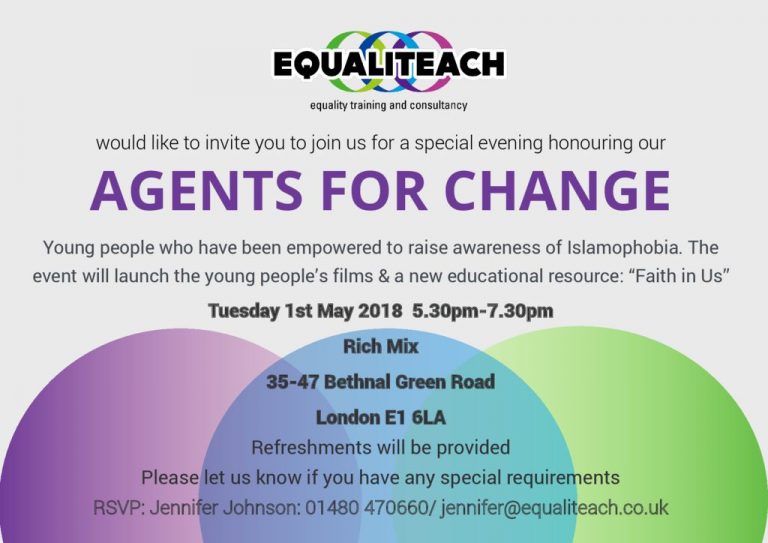 thumbnail of Invitation to EqualiTeach Agents For Change Celebratory Launch